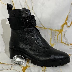 Karl Lagerfeld Paris Women's Pippa combat boots
